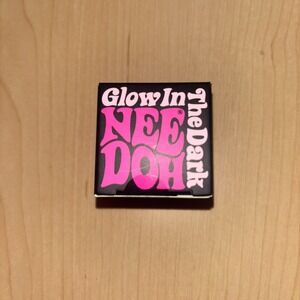 *NEW* Nee Doh Teenie Groovy Glob GLOW IN THE DARK Squish Toy PINK ! L@@K
